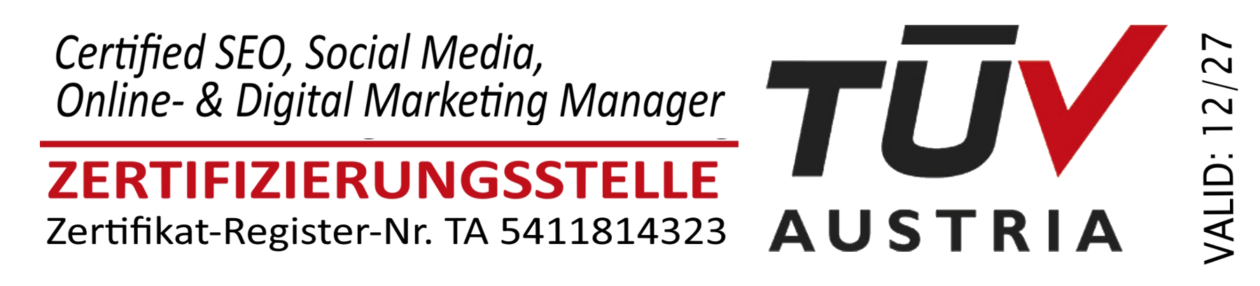 TÜV Austria Certified Digital Marketing Manager
